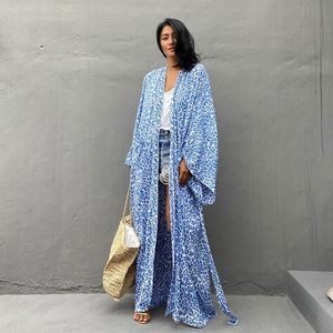 New Boho Kaftan Soft Animal Print Kaftan/Beach Cover-Up/Robe/Loungewear One Size